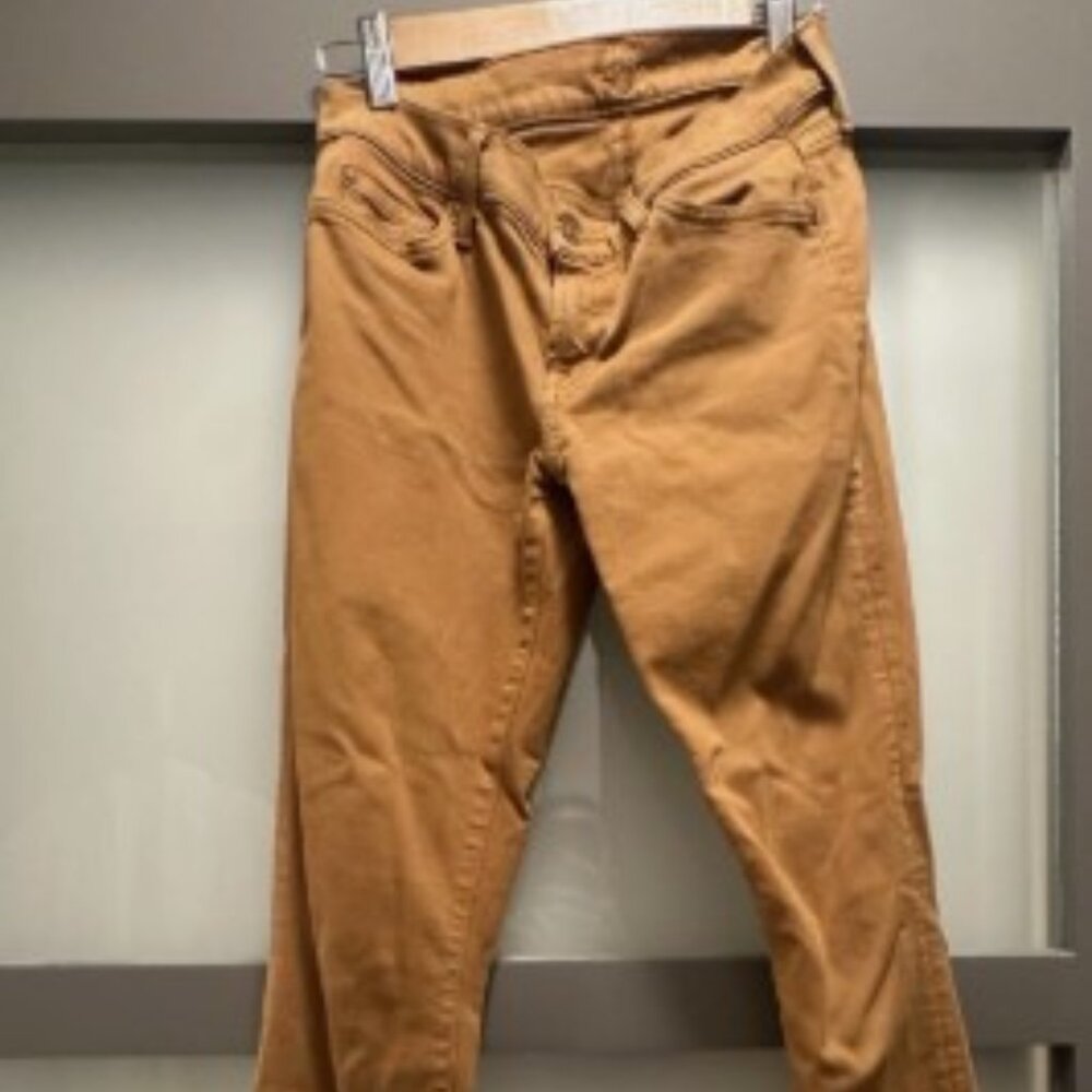 7 For All Mankind Brown Denim Stretch Jeans Button & Zip Closure 5-Pocket Women